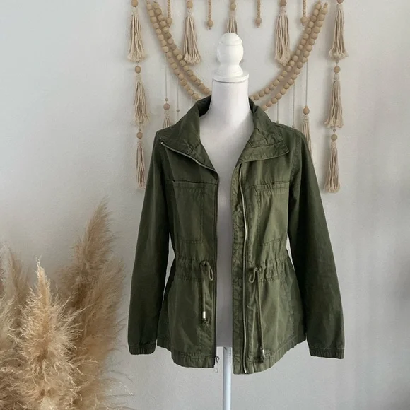 Old Navy army green jacket military utility lightweight coat trendy spring small - Picture 3 of 16